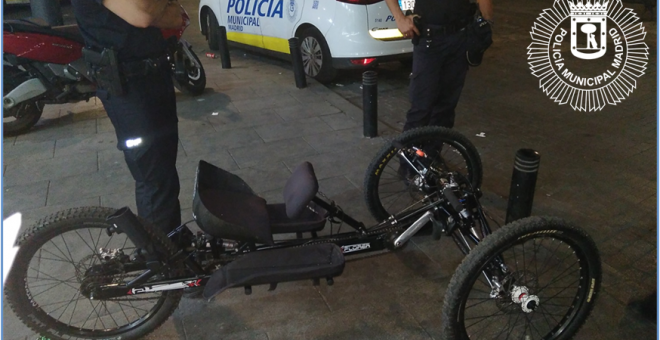 Imagen de la bicicleta robada una vez ha sido recuperada. POLICÍA NACIONAL