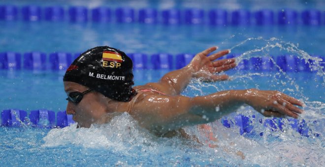 La nadadora española Mireia Belmonte durante la competición.- REUTERS