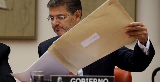 El ministro de Justicia, Rafael Catalá, durante su intervención en el Congreso. | JUANJO MARTÍN (EFE)