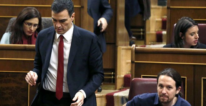 Pedro Sánchez y Pablo Iglesias, en una foto de archivo. / EFE