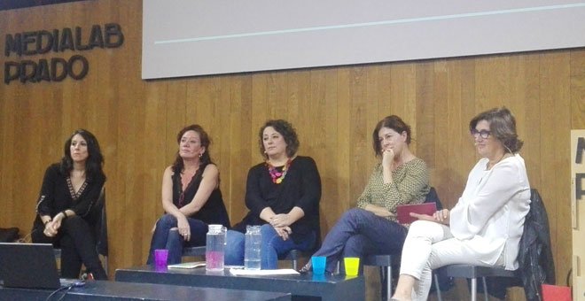 Virginia Pérez Alonso (adjunta a la Dirección de Público), Cristina Fallarás (exdirectora de Diario 16), Montserrat Domínguez (directora de Huffington Post) y Magda Bandera (directora de La Marea) han denunciado este martes la discriminación de la mujer e