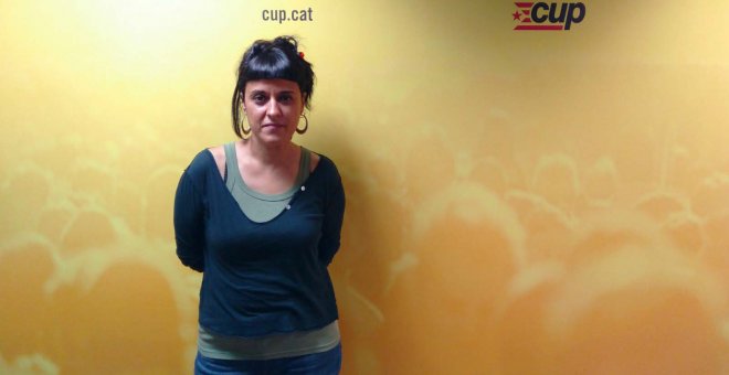 Anna Gabriel, aquest dimarts, a la seu de la CUP. GUILLEM AMATLLER