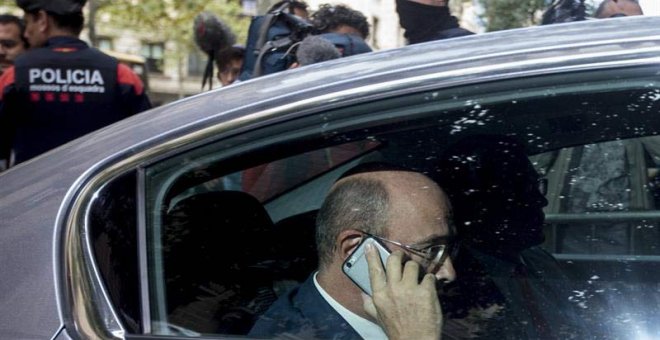 El coronel de la Guardia Civil Diego Pérez de los Cobos, a su llegada a la reunión de mandos policiales que la Fiscalía ha convocado para coordinar las actuaciones encaminadas a evitar el 1 de octubre. | QUIQUE GARCÍA (EFE)