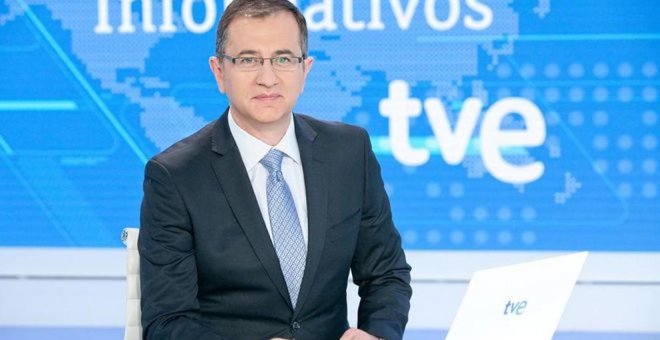 Pedro Carreño durante el 'Telediario' de TVE. RTVE