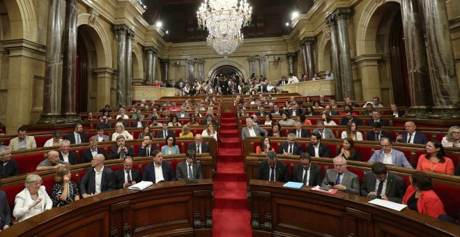 Imagen del Pleno del Parlament de Catalunya del pasado 6 de septembre, cuando aprobó la ley del referéndum. REUTERS