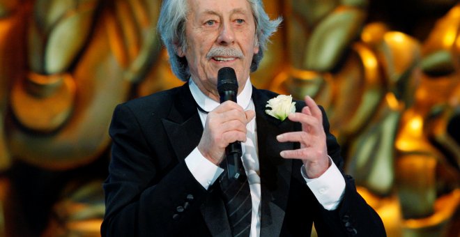 El actor francés Jean Rochefort, durante la gala de ntrega de los premios Cesar, en París, en  febrero de 2008. REUTERS/Benoit Tessier