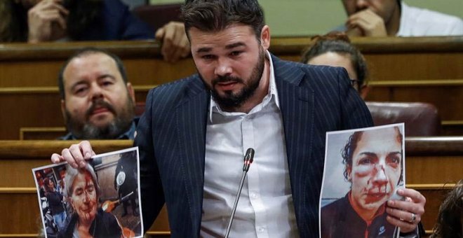 Gabriel Rufián en el Congreso. | EFE