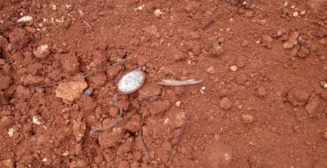 Las gafas de Abundio Andaluz fue lo primero que se encontró en su exhumación. / Asociación Recuerdo y Dignidad