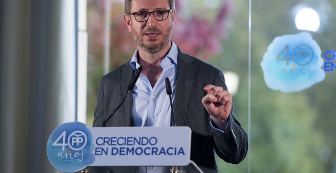 El vicesecretario de Política Social y Sectorial del PP, Javier Maroto durante un acto organizado en Santander. EFE/Pedro Puente Hoyos