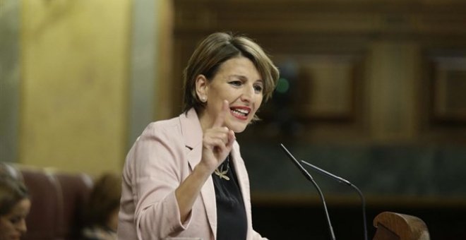 La diputada de En Marea Yolanda Díaz, en el congreso. EUROPA PRESS