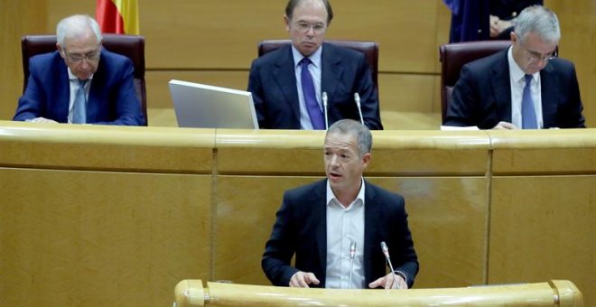 Ander Gil, durante su intervención en el Senado este jueves. EFE/Kiko Huesca