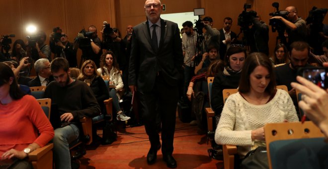 El fiscal general del Estado, Jose Manuel Maza, antes de anunciar las querellas contra el Govern y la Mesa del Parlament. REUTERS/Susana Vera