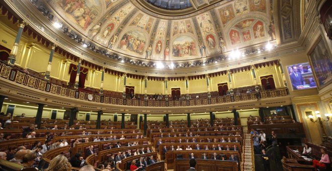 Vista del Pleno del Congreso, durante una sesión de control al Gobierno. EFE