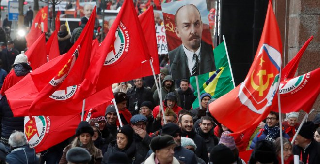 Imagen de las marchas de este martes en Moscú. /REUTERS