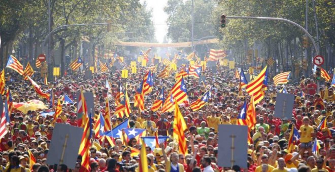 Diada Nacional de Catalunya de 2014, semanas antes de la consulta del 9N.  JORDI BEDOS