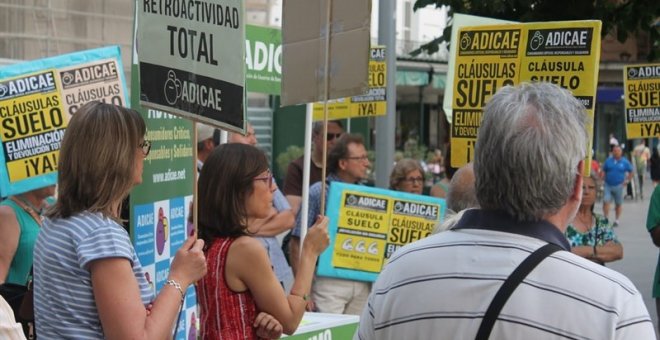 Manifestación contra la cláusulas suelo. E.P.