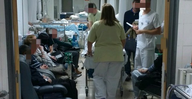 Estado de las urgencias del Hospital La Paz este martes.- @UrgenciaLaPaz