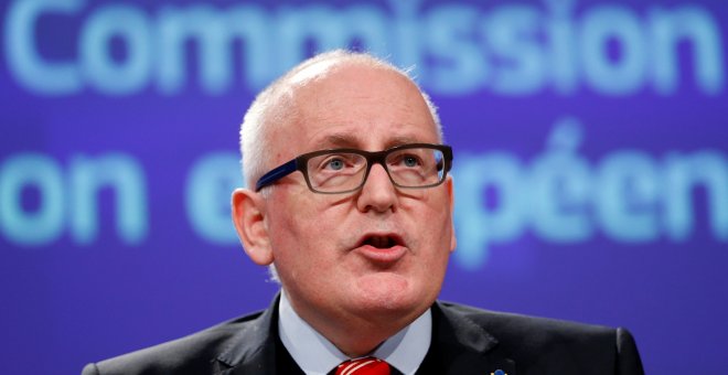 El vicepresidente primero de la Comisión Europea y responsable de Estado de derecho, Frans Timmermans. REUTERS/Francois Lenoir