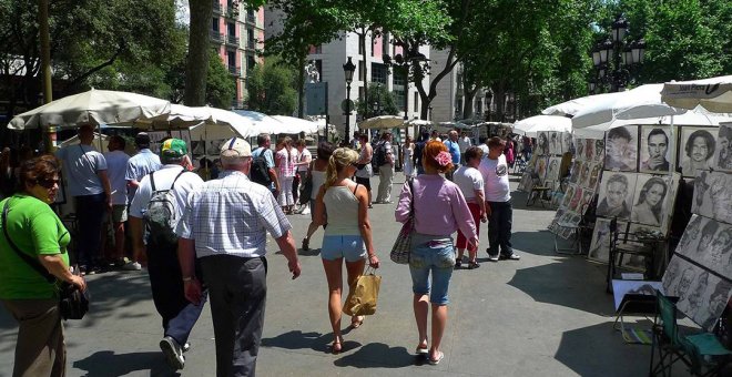 La Rambla de Barcelona, en plena temporada turística . /Ajuntament de Barcelona