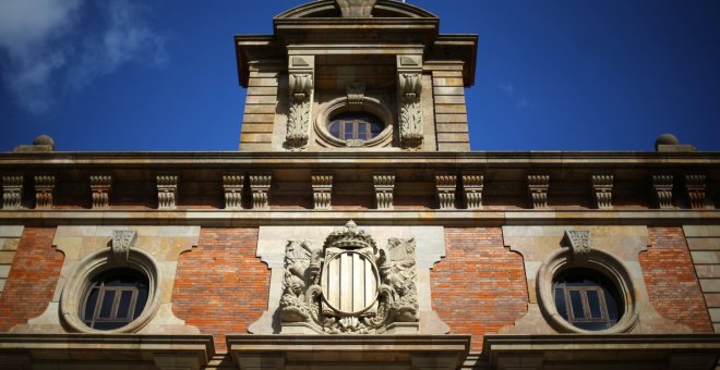 Detalle de la fachada del Parlament. REUTERS