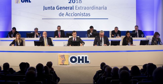 Vista de la junta de extraordinaria de accionistas de OHL. E.P.