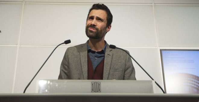 El diputado por Esquerra Republicana de Cataluña, Roger Torrent, y, posiblemente, el futuro president del Parlament. EFE