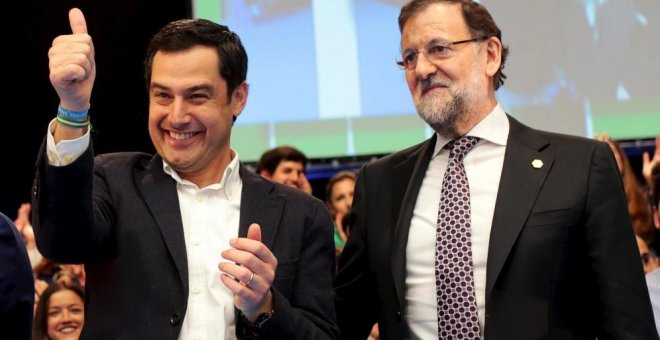 Juan Manuel Moreno Bonilla y Mariano Rajoy en una imagen de archivo. EFE