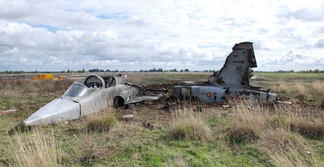 Estado en el que quedó un F5 accidentado en Badajoz en 2012.