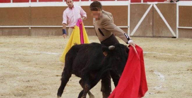 Una clase de la Escuela de Tauromaquia de Murcia. Público