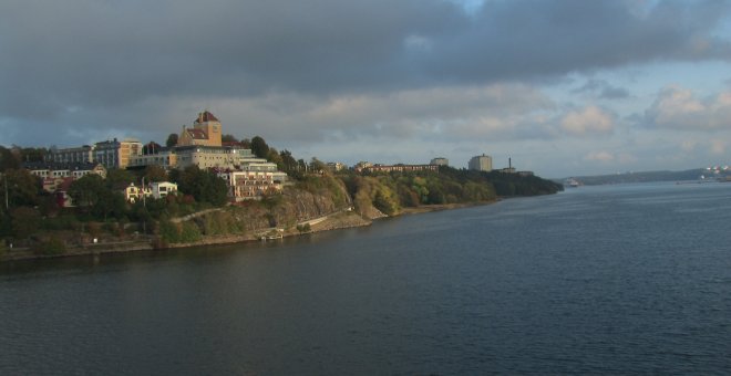 Orilla del fiordo de Lidingo, donde supuestamente apareció el cadáver del vasco. Ferran Barber