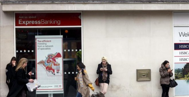 Sucursal del banco HSBC en el centro de Londres, Inglaterra. EFE/Archivo