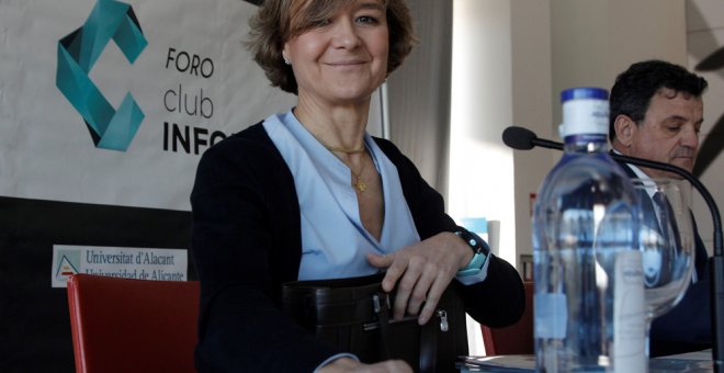 La ministra de Agricultura y Pesca, Alimentación y Medio Ambiente, Isabel García Tejerina, participa en el coloquio "Política de agua y cambio climático: Una oportunidad para el futuro", en el que analiza la situación de las reservas hídricas, pocos días