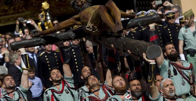 Procesión del Cristo de la Buena Muerte, en Málaga. EFE/Archivo