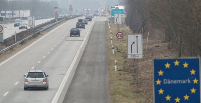 Punto en el que fue interceptado el coche de Carles Puigdemont. EFE