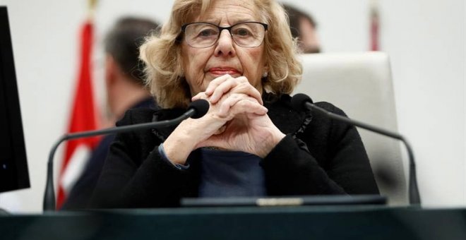 La alcaldesa de la ciudad de Madrid, Manuela Carmena, durante un Pleno del Ayuntamiento de Madrid. | MARISCAL (EFE)