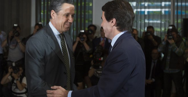 Eduardo Zaplana y José María Aznar.