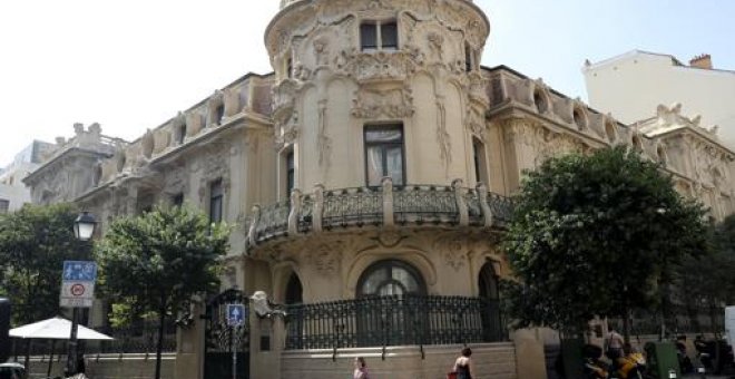 Fachada de la Sociedad General de Autores Españoles (SGAE) en Madrid. EFE