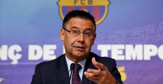 Bartomeu en una comparecencia ante los medios de comunicación - REUTERS