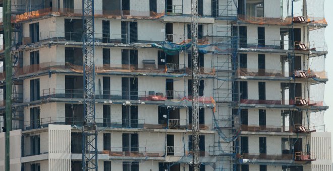 Edificio en construcción en Madrid. REUTERS