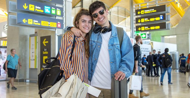 Amaia y Alfred antes de partir a Lisboa. /RTVE