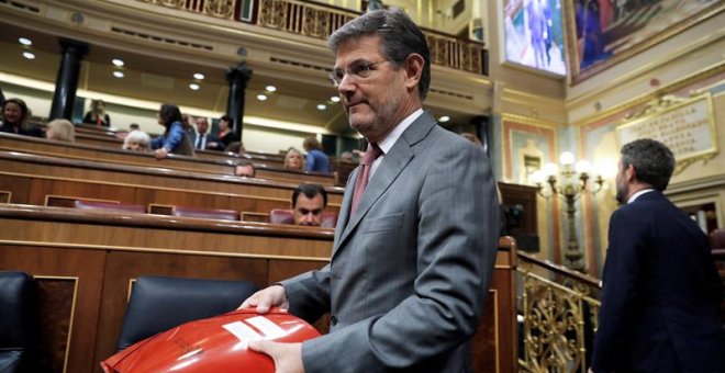 El ministro de Justicia, Rafael Catalá, durante la sesión de control al Gobierno / EFE