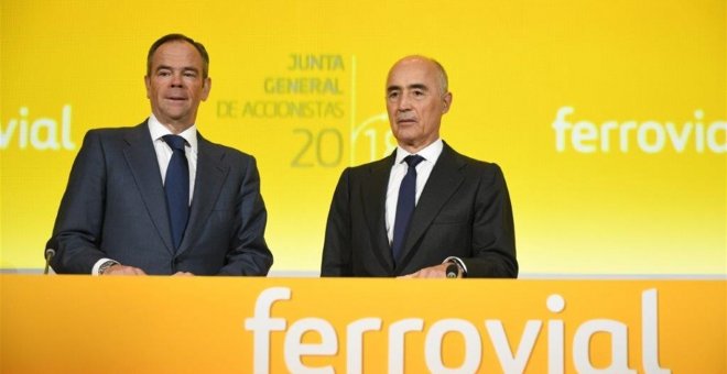 El presidente de Ferrovial, Rafael del Pino, y su consejero delegado, Íñigo Meira. E.P.