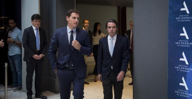 José María Aznar y Albert Rivera, en una imagen de archivo / EFE