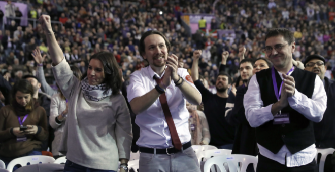 Pablo Iglesias e Irene Montero. EFE