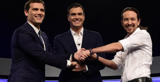 Albert Rivera, Pedro Sánchez y Pablo Iglesias en una imagen de archivo / EFE