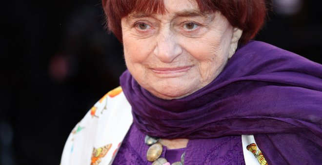 La directora francesa Agnès Varda durante la última edición de Cannes.- AFP