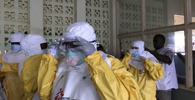 Equipos de MSF para combatir el ébola en República Democrática del Congo. TWITTER/@MSF_WESTAFRICA