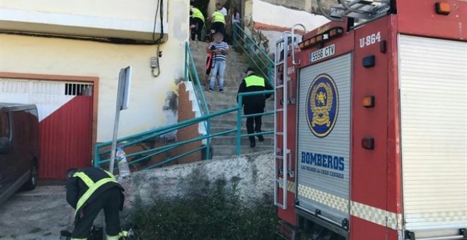 Zona en la que se ha producido la explosión. POLICÍA LOCAL DE LAS PALMAS DE GRAN CANARIA