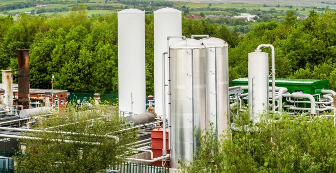 Planta de almacenamiento de energía en aire líquido inaugurada cerca de Manchester.