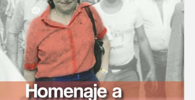 Cartel del homenaje a Josefina Samper- CCOO